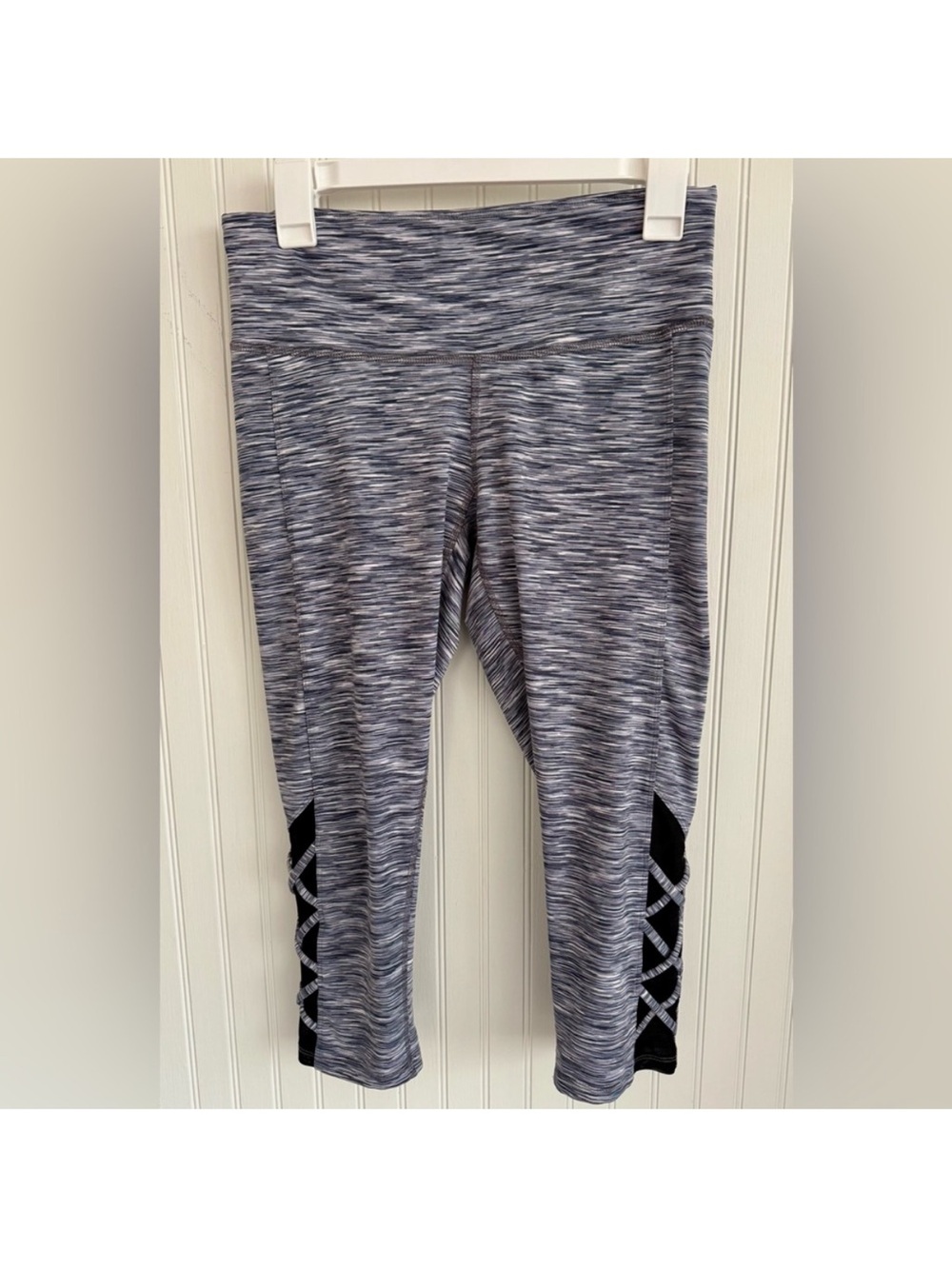 Champion Capri Leggings with Black Crisscross Detail